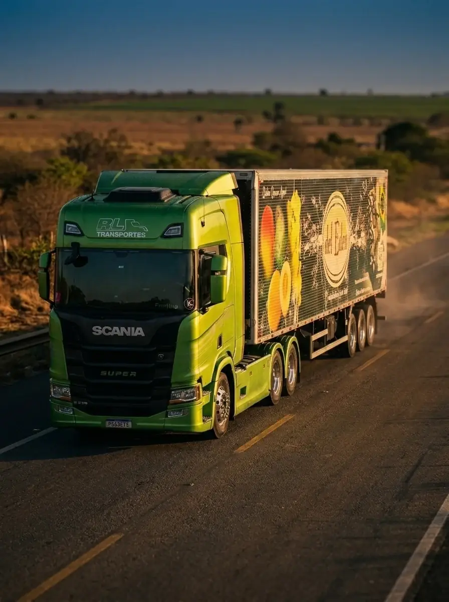 Logística Frutos del Edén saindo de Mossoró, RN