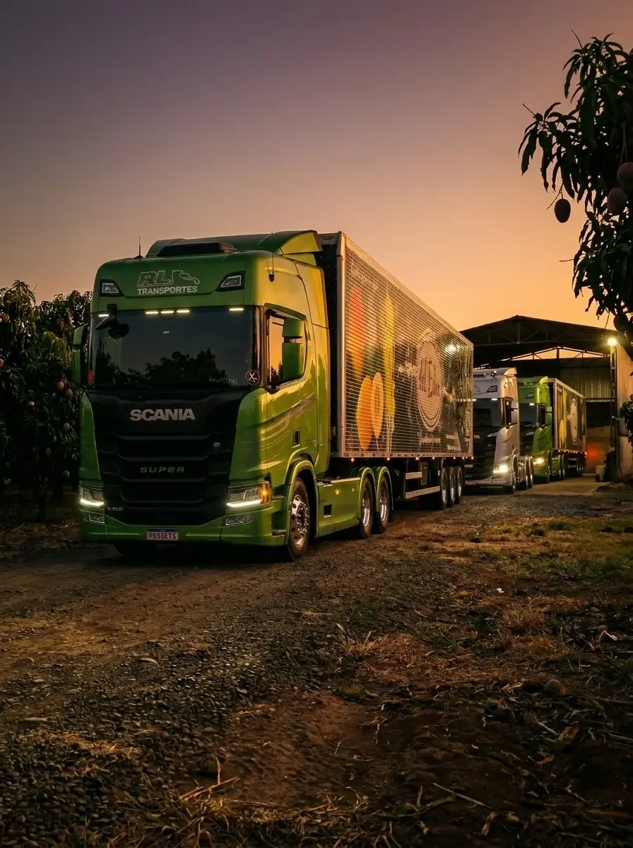 Frota de caminhões Frutos del Edén